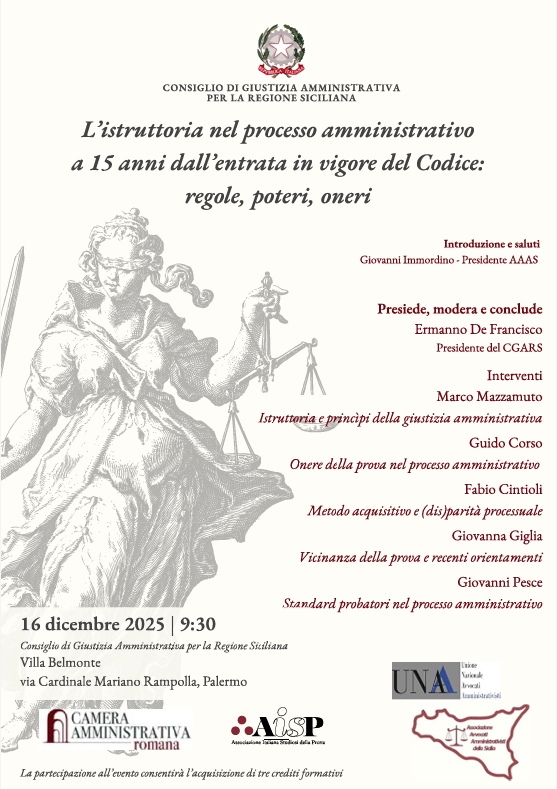 L'istruttoria nel processo amministrativo a 15 anni dall'entrata in vigore del Codice: regole, poteri, oneri